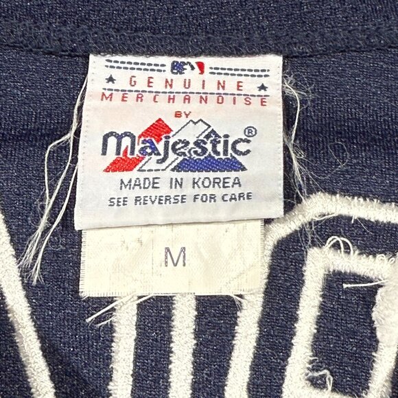 Vintage Alfonso Soriano New York Yankees Majestic 90s Baseball Jersey M Blue - Picture 5 of 12